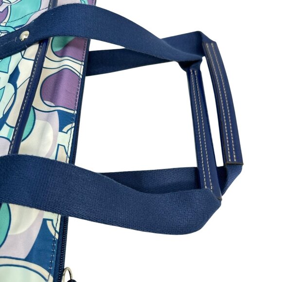Coach Kyra Scarf Print C Signature Tote Bag Purple/Blue Vintage - No Strap - Picture 7 of 12